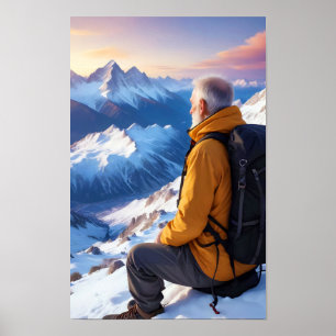 Hiking Outdoors Escape Dicovery Mountains Nature Poster
