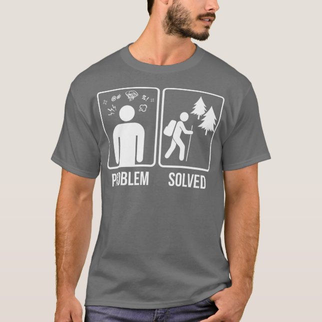 Hiking Problem Solved Hiker Gift Premium T-Shirt (Front)
