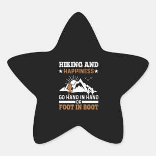 Hiking Saying Vacation Hike Mountain Graphic Star Sticker