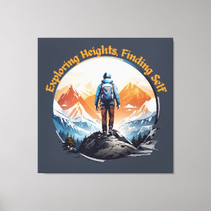 Hiking Shirt Vacation Shirt Adventure Canvas Print