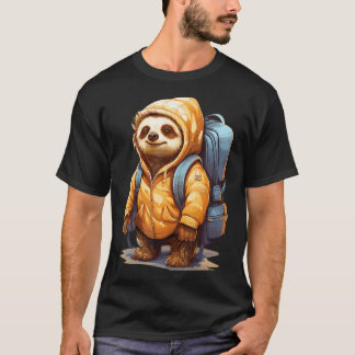 Hiking Sloth Landscape T-Shirt