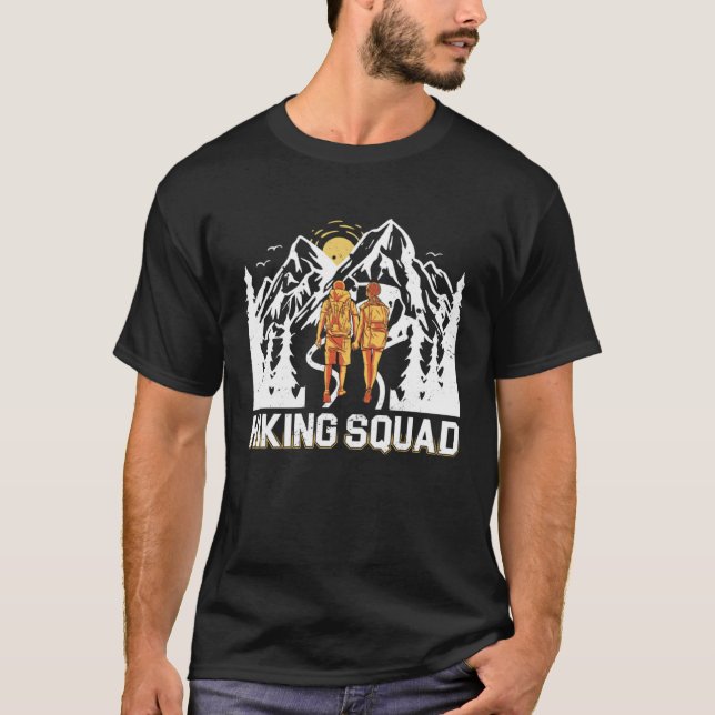 Hiking Squad Camping Hiking Team Outdoor Activity  T-Shirt (Front)