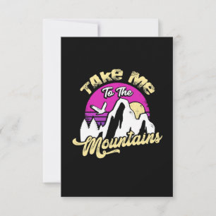 Hiking Take Me To The Mountain RSVP Card