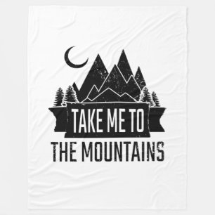 Hiking - Take Me To The Mountains Fleece Blanket
