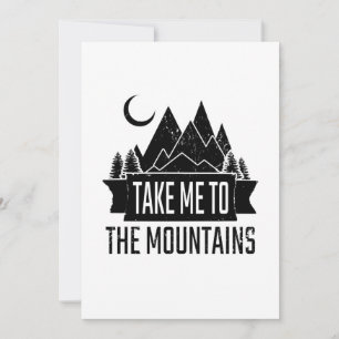 Hiking - Take Me To The Mountains Invitation
