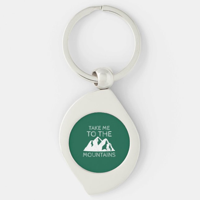 Hiking - Take me to the mountains Keychain (Front)