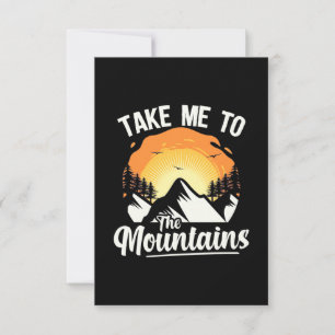 Hiking Take Me To The Mountains RSVP Card