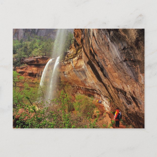 Hiking The Emerald Pools Trail in Zion National Postcard (Front)
