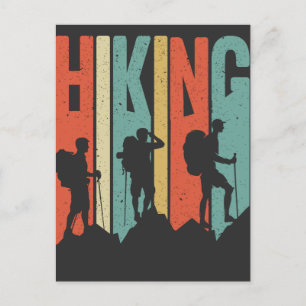 Hiking Themed Adventure Shirt, Vintage Hiking Postcard