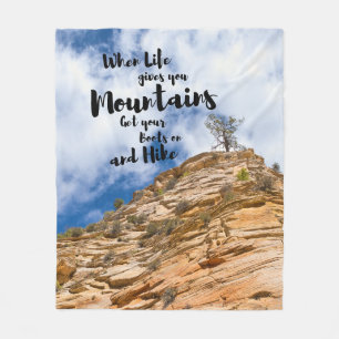 Hiking Themed Fleece Blanket
