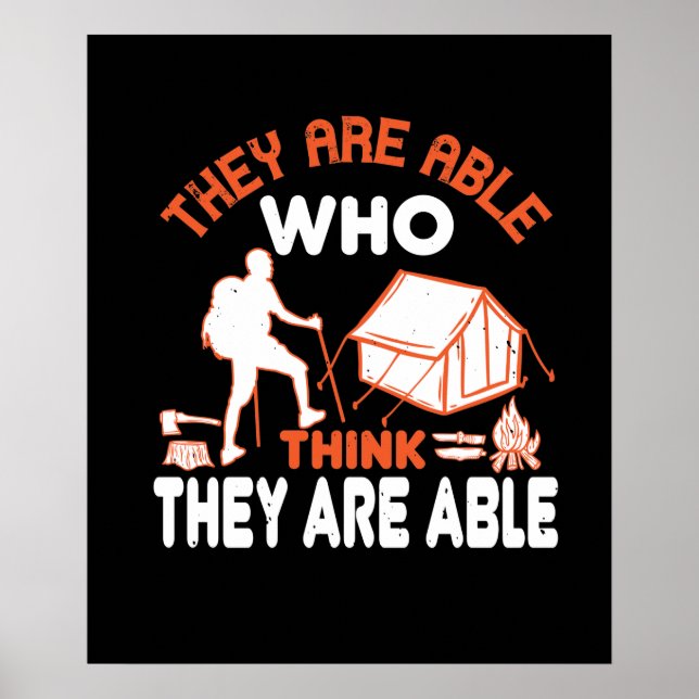 Hiking - They Are Able Who Think Are Able Poster (Front)
