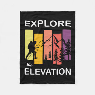 Hiking Time, Explore The Elevation  Fleece Blanket
