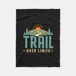 Hiking trail over limits mountain trekking outdoor fleece blanket