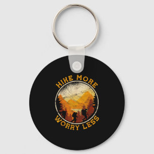 Hiking trekking hike more worry less keychain