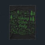 Hiking Vibes Only Nature Doodles Art Minimalist Fo Fleece Blanket<br><div class="desc">Hiking Vibes Only Nature Doodles Art Minimalist Forest Lover</div>