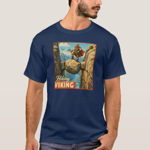Hiking Viking Kjeragbolten - Retro Norway Travel T-Shirt