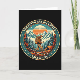 Hiking Walking Climbing Wilderness Camping Card