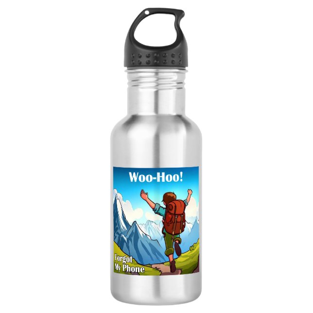 Hiking Woo-Hoo Forgot My Phone 532 Ml Water Bottle (Front)