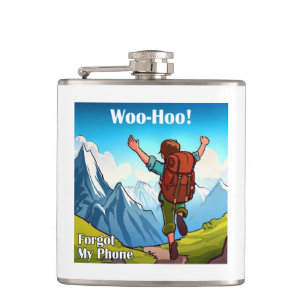 Hiking Woo-Hoo Forgot My Phone Hip Flask