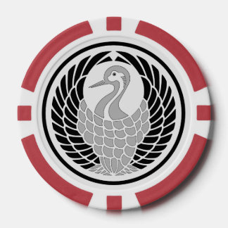 Hikosaburo I Kabuki Crest Tsuru no Maru Mon Poker Chips