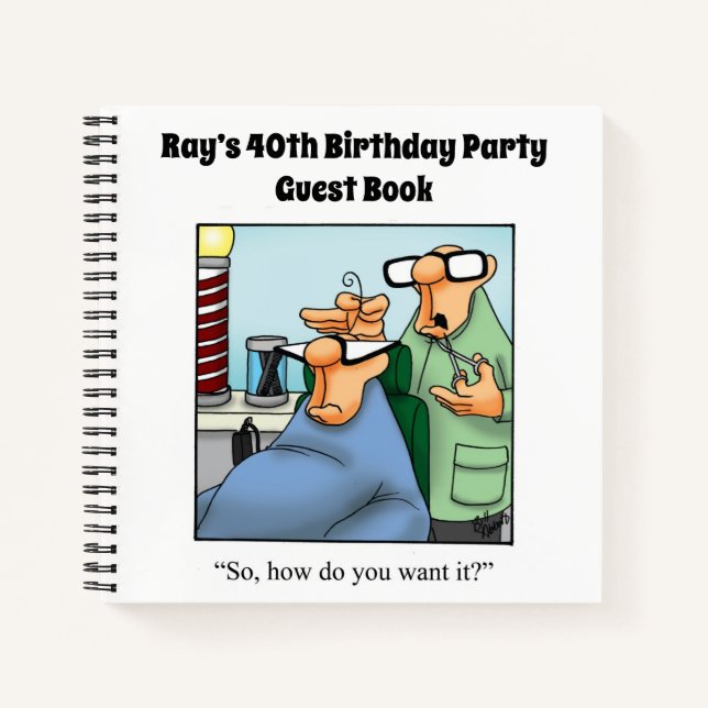 Hilaried fête d'anniversaire Carnet d'invité (Devant)