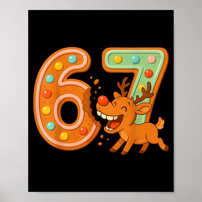 Hilarious 67 Christmas Cookies Rudolph Reindeer Jo Poster (Front)