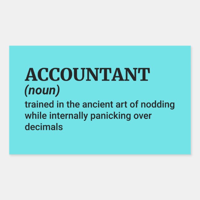 Hilarious Accountant Definition Sticker (Front)