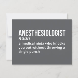 Hilarious Anesthesiologist Definition Postcard