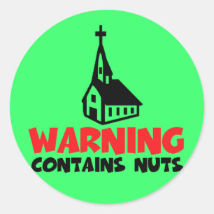 Hilarious atheist classic round sticker