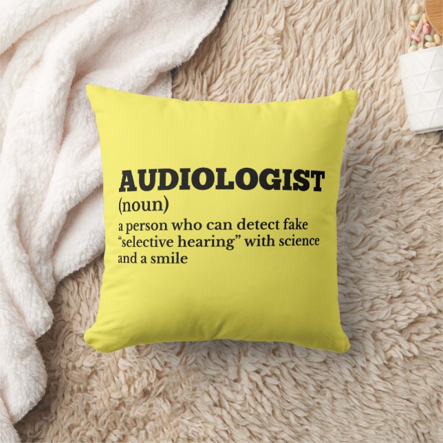 Hilarious Audiologist Definition Throw Pillow (Blanket)