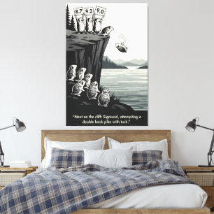 Hilarious Banksy Style Stencil  Canvas Print