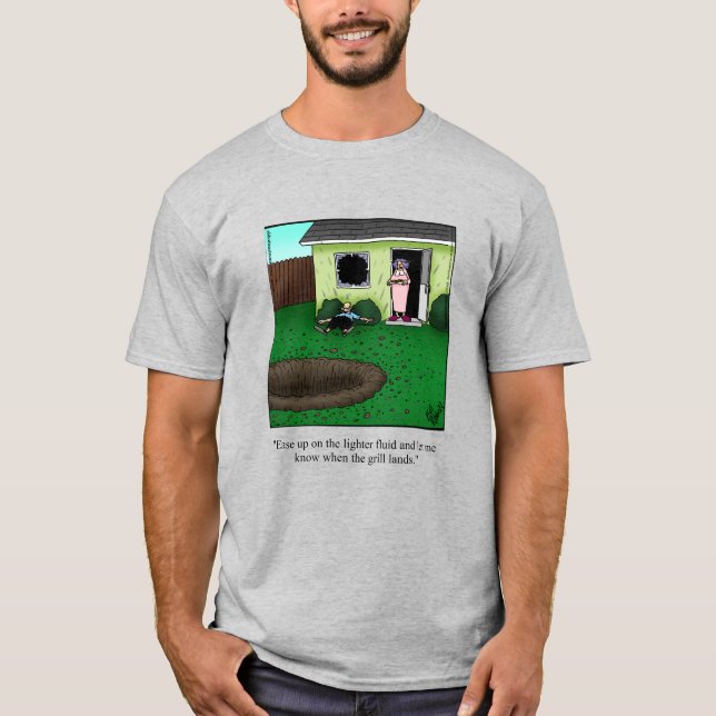 Hilarious Barbacue Humour Tee Shirt For Dad (Front)