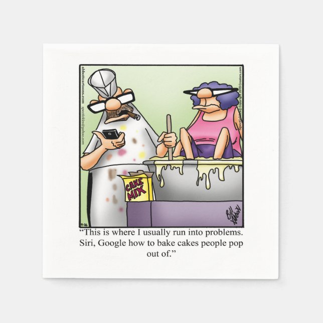Hilarious Birthday Humour Party Napkins  (Front)