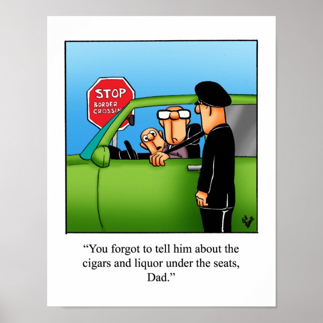 Hilarious Border Crossing  Humour Poster (Front)