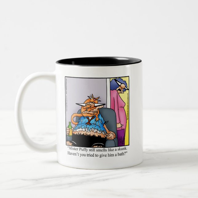 Hilarious Cat Humour Mug Gift (Left)
