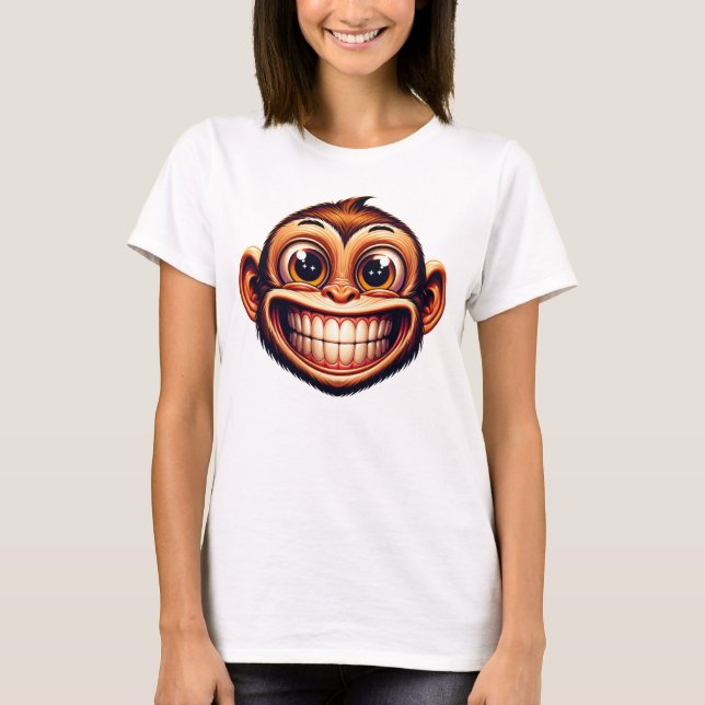 Hilarious Cheeky Monkey Selfie T-Shirt (Front)