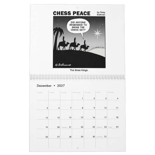 Hilarious Chess Peace 2022 calender Calendar (Dec 2027)