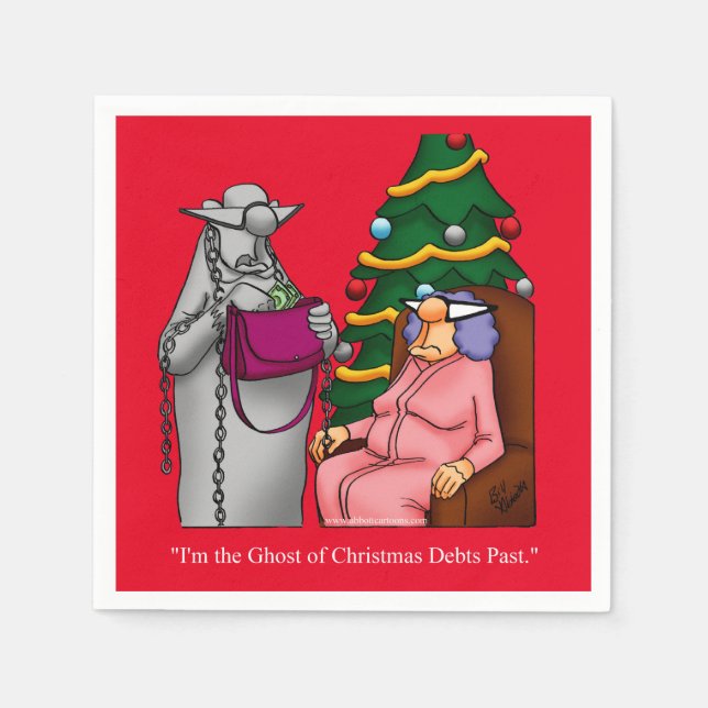 Hilarious Christmas Humour Cocktail Party Napkins (Front)