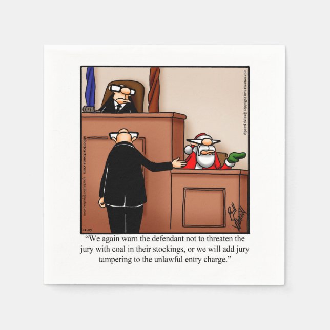Hilarious Christmas Humour Party Napkins (Front)