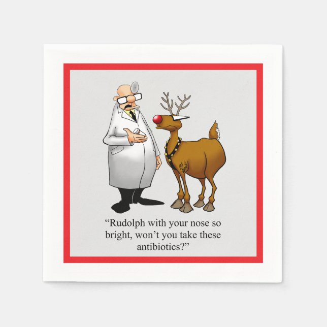 Hilarious Christmas Humour Party Napkins (Front)