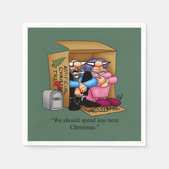 Hilarious Christmas Humour Party Napkins (Front)