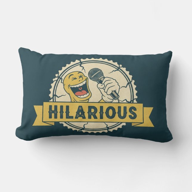 : Hilarious Comedy Lumbar Pillow (Front)