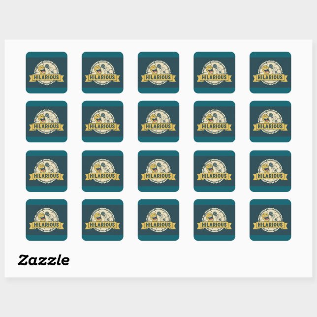 Hilarious Comedy Square Sticker (Sheet)