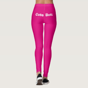 Hilarious Cute Butt Pink White 4Faye Leggings