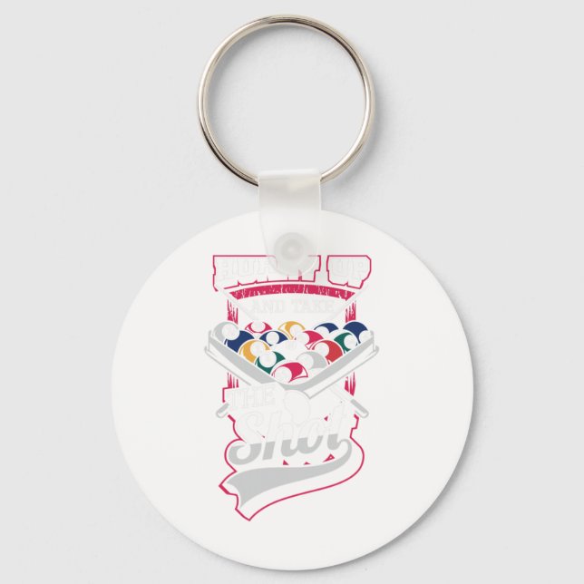 Hilarious Design For Snooker And 8 Ll Pool Fans -  Keychain (Front)