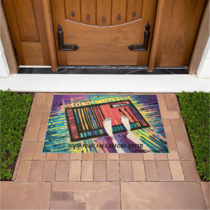 Hilarious Foot Barcode Doormat