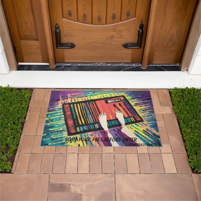 Hilarious Foot Barcode Doormat (Outdoor)