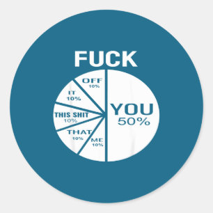 Hilarious For Cuss Word E Chart For Serial Swearer Classic Round Sticker