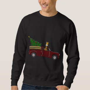 Hilarious Giraffe Drive Christmas Tree Truck Xmas Sweatshirt