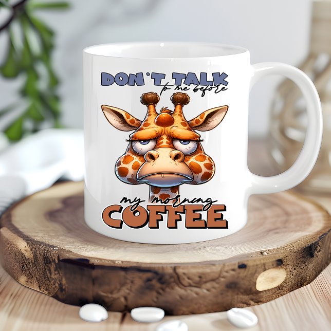 Hilarious Giraffe Illustration for Giraffe Lovers Mug (Creator Uploaded)
